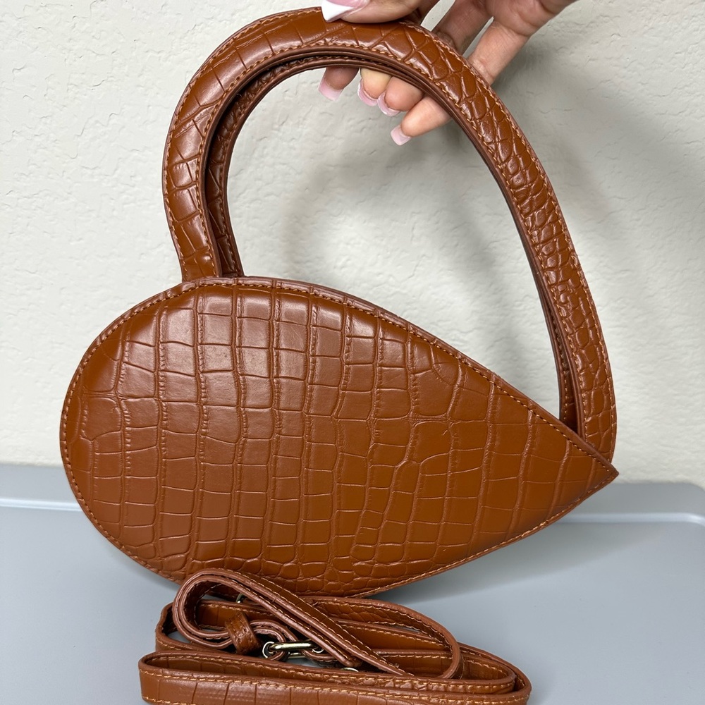 Brown Heart Purse
